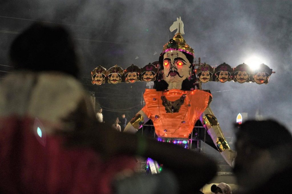photo of a ravana effigy